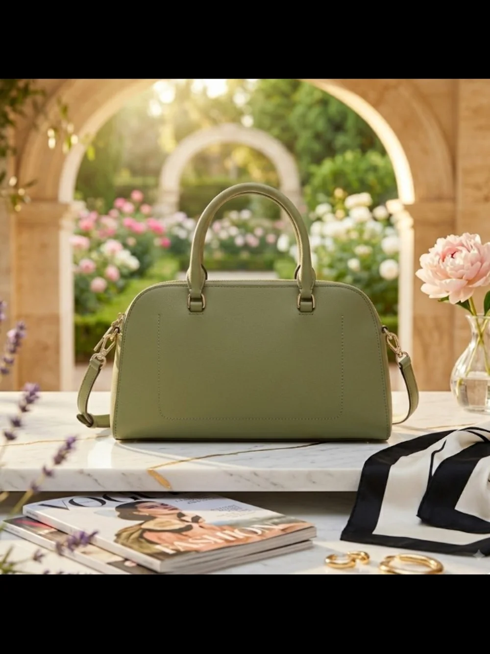 kate spade New York Phoebe Balsam olive green dome satchel NWT ,